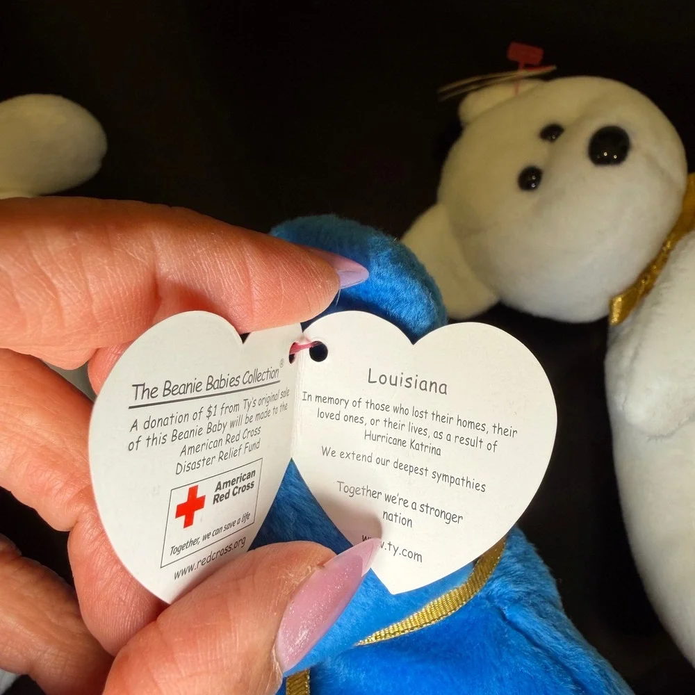 Ty‎ Beanie Babies Hurricane Katrina Relief Bears Louisiana Mississippi set of 3